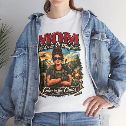 M.O.M. Mistress of Mayhem Outside Comfortable Cotton T-Shirt