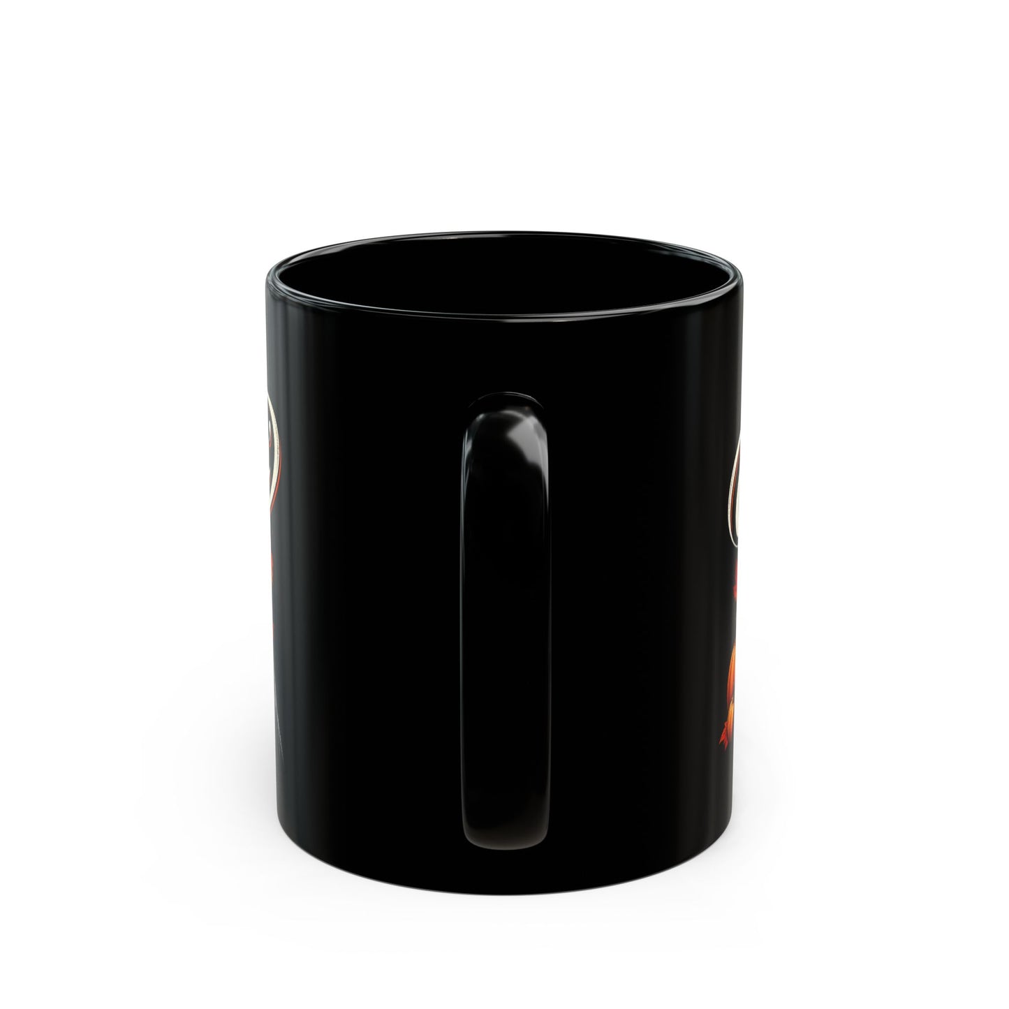 Halloween Just Chillin' Ghost Face Black Mug (11oz)