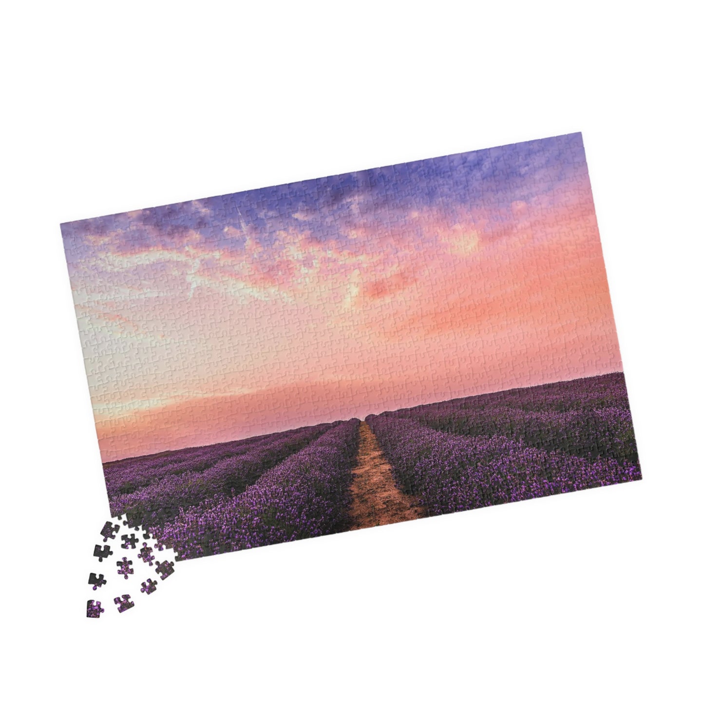 Lavender Garden Sunset Puzzle - 110 to 1014 Pieces