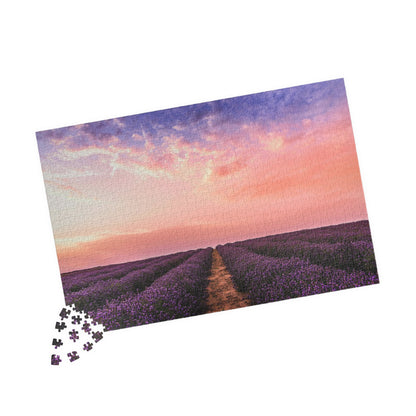 Lavender Garden Sunset Puzzle - 110 to 1014 Pieces