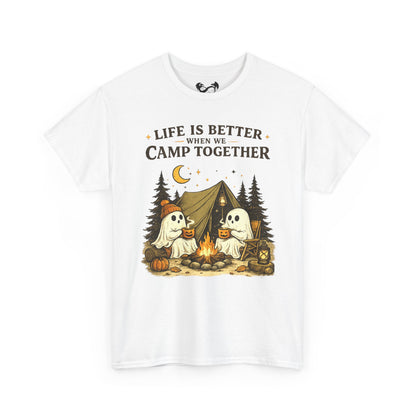 Life Is Better When We Camp Together Ghost Halloween Cotton T-Shirt