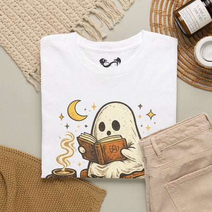 I Just Want To Read Ghost Halloween Comfortable Cotton T-Shirt