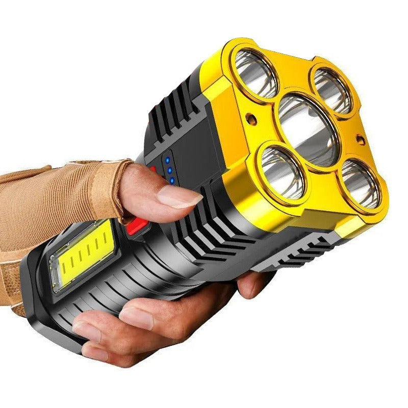 Strong USB Rechargeable 5 Led Flashlight