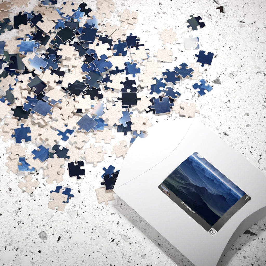 Experience the beauty of the night sky with our Blue Moon Landscape Puzzle. With 110 to 1014 pieces, this puzzle will challenge and delight any puzzle enthusiast. Piece together a stunning landscape with a breathtaking blue moon as the centerpiece.