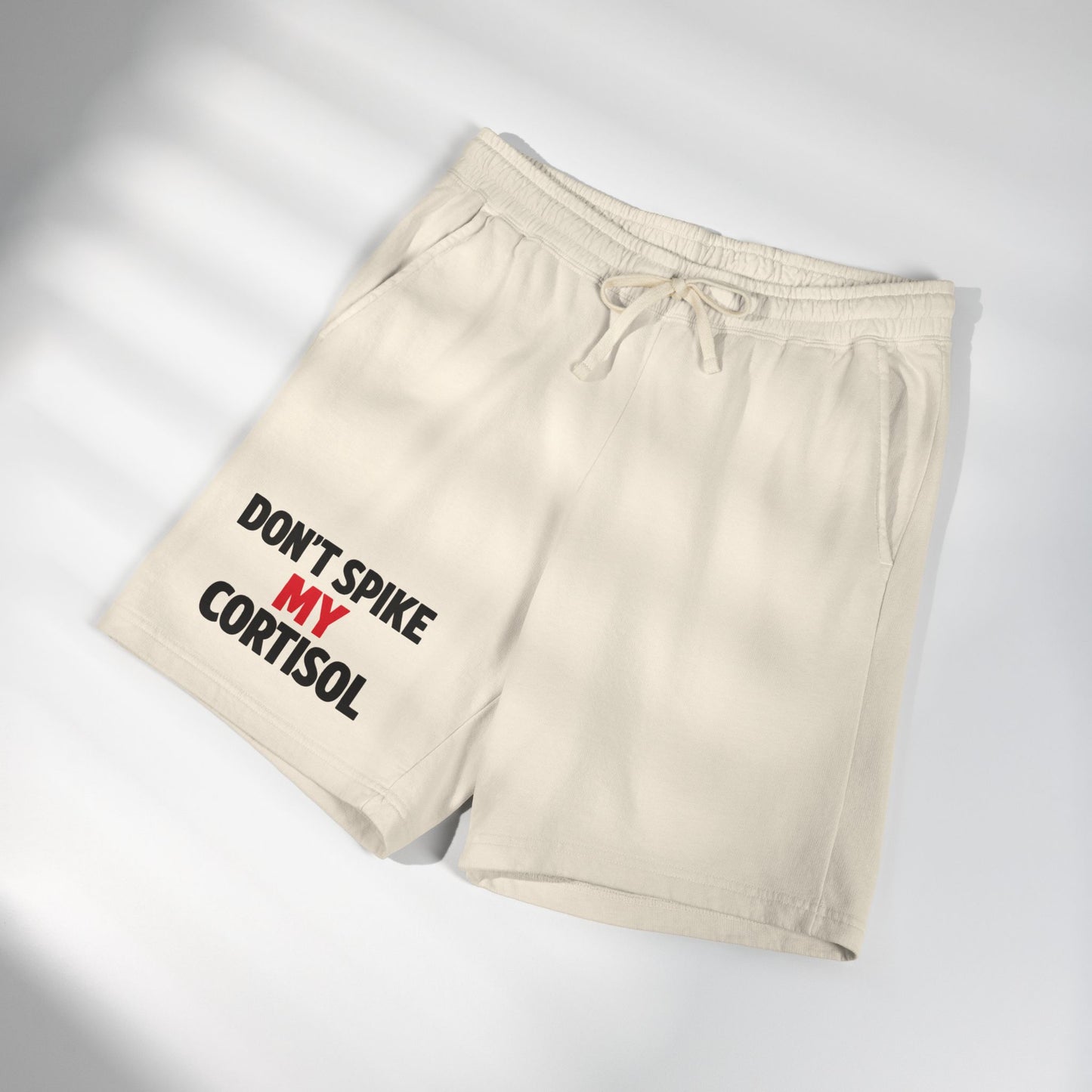 Lightweight "Don’t Spike My Cortisol" Fleece Lounge Shorts