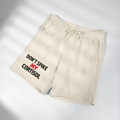 Lightweight "Don’t Spike My Cortisol" Fleece Lounge Shorts