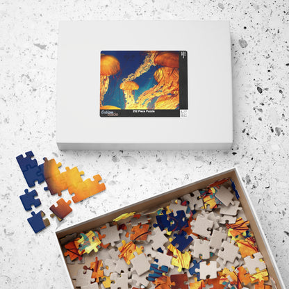 Indulge in the essence of the ocean with our Orange Jellyfish Puzzle. Crafted with 110 to 1014 pieces, this puzzle captures the striking hues and intricate details of a jellyfish. Dive into a world of relaxation and challenge your mind simultaneously.