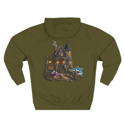 Old Victorian Practical Magic Cottage Pullover Hoodie