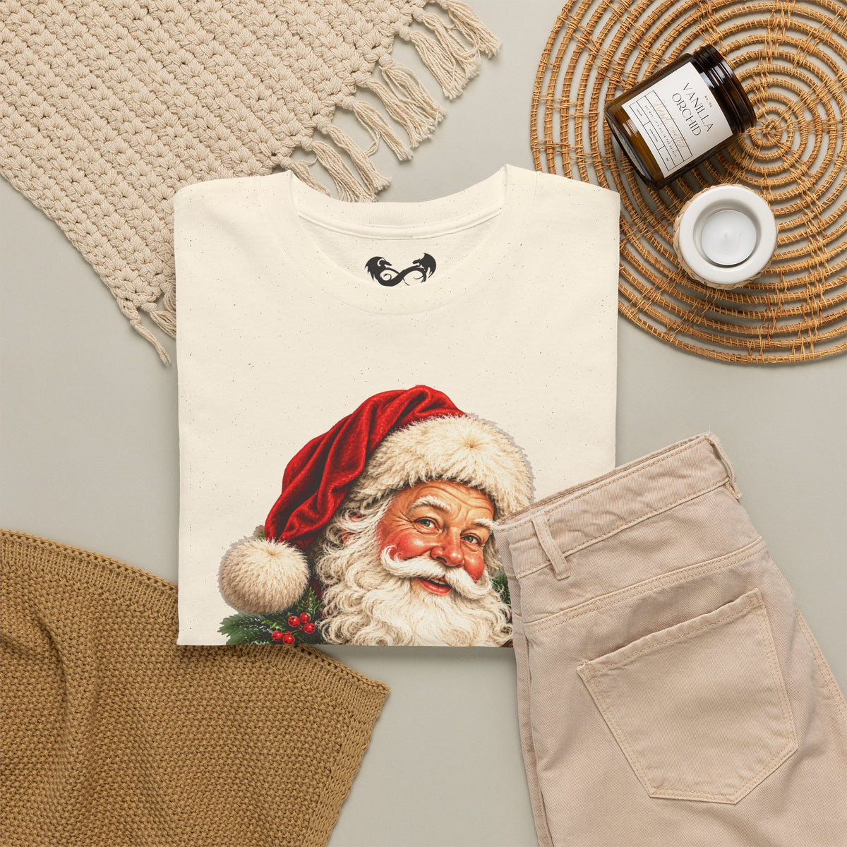 Vintage Style Santa Claus Comfortable Cotton T-Shirt