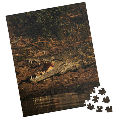 Unleash your adventurous spirit with our Crocodile Puzzle! Featuring 110-1014 pieces, this puzzle will challenge your mind and take you on a wild journey. With its unique crocodile design, it will keep you entertained for hours. Get ready to solve the challenge and conquer the crocodile!