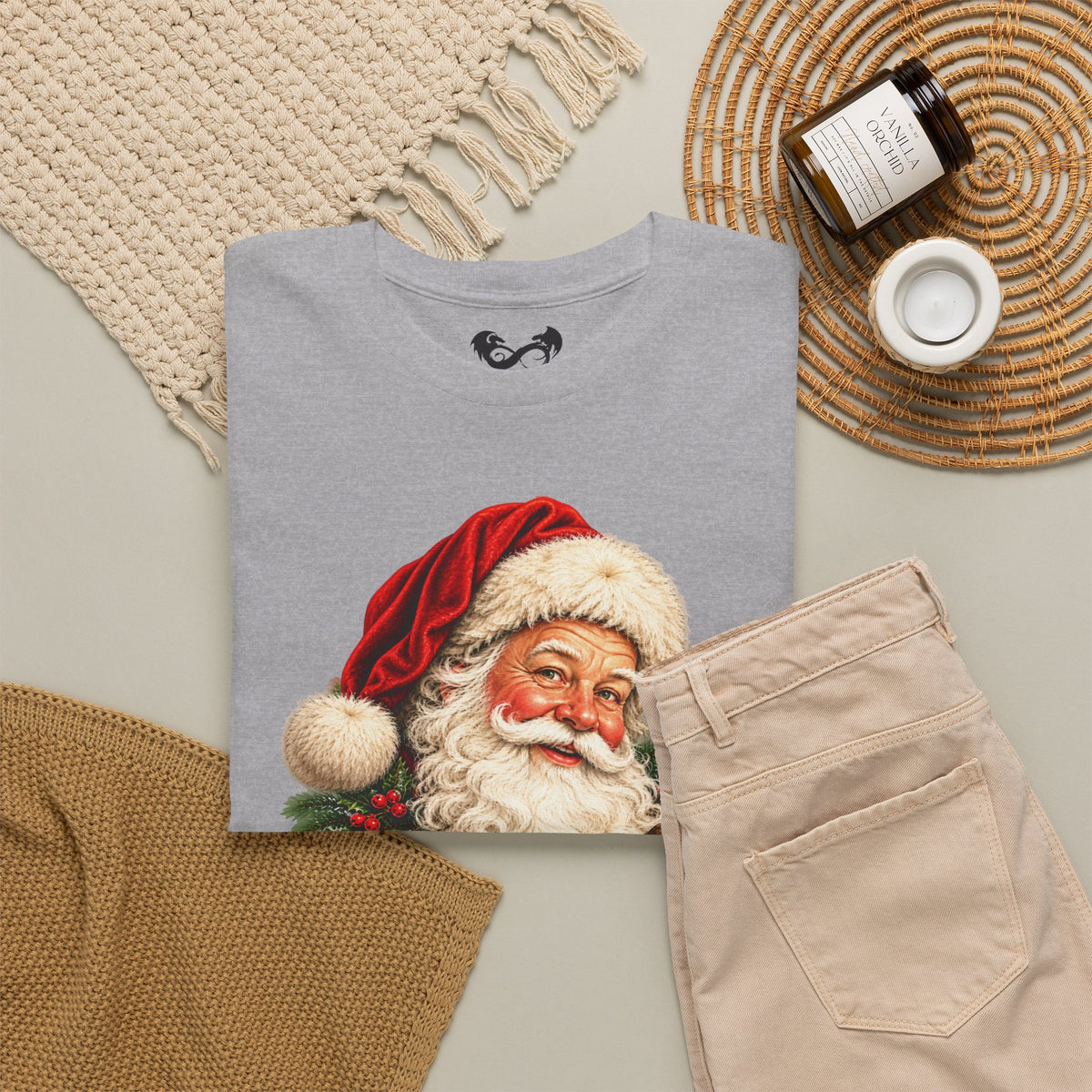 Vintage Style Santa Claus Comfortable Cotton T-Shirt