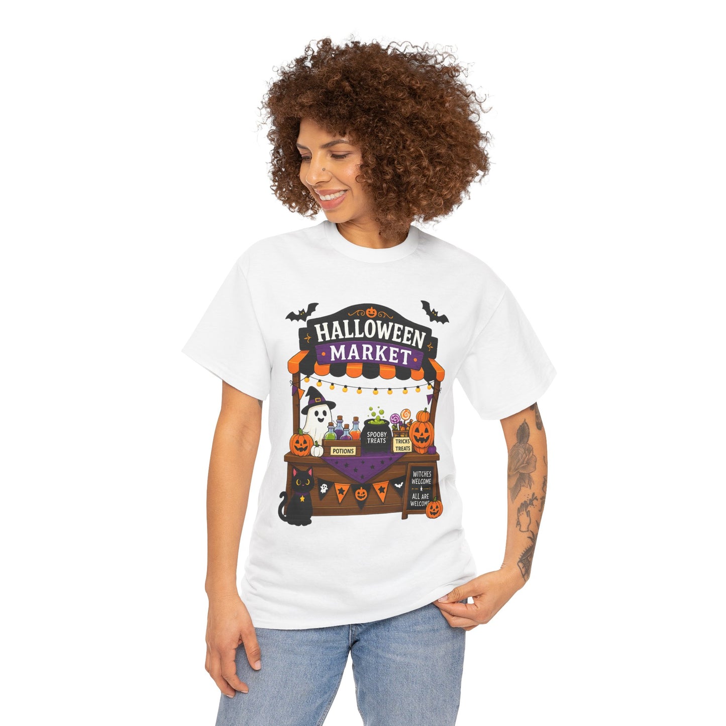 Halloween Market Comfortable Cotton T-Shirt