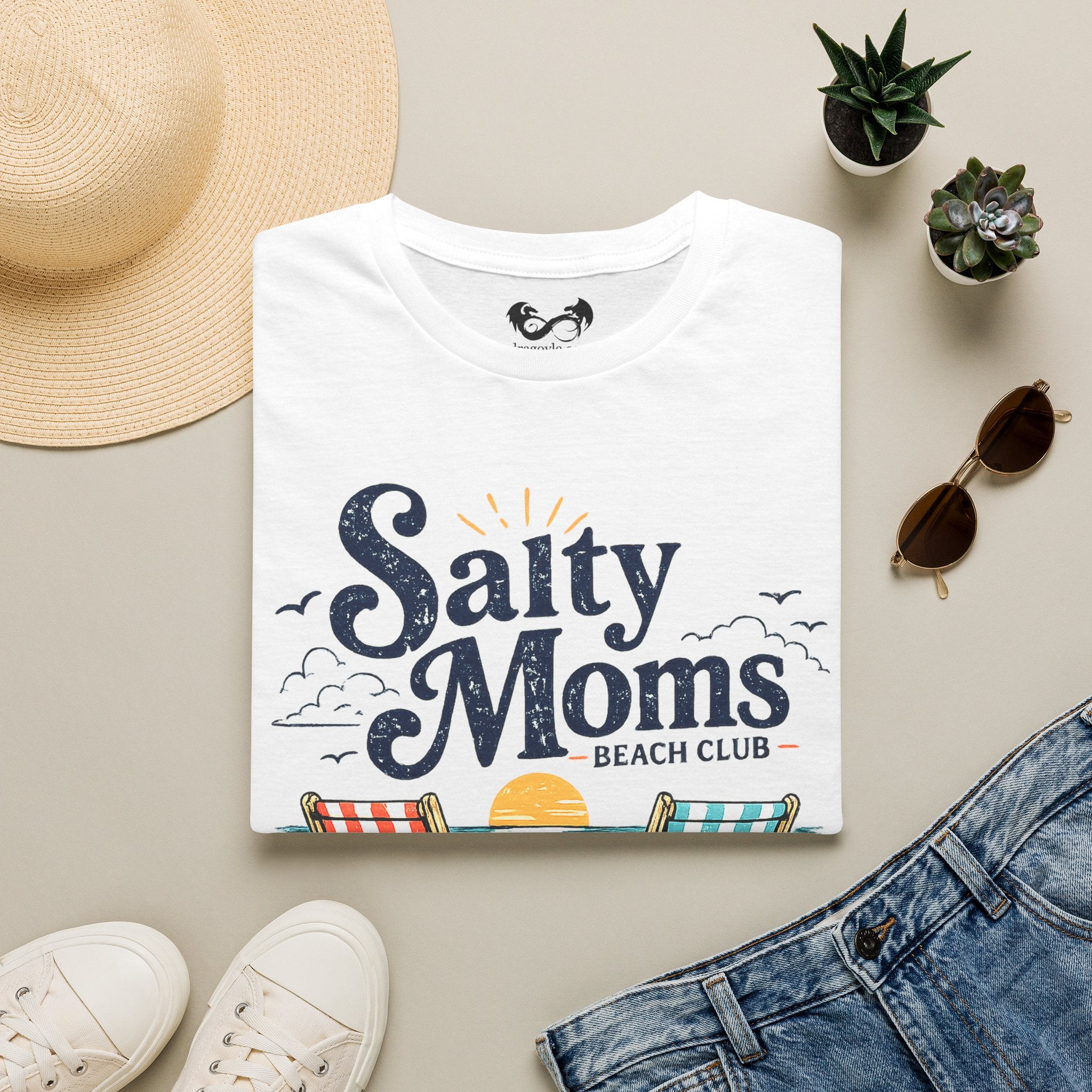 Salty Moms Just Wanna Have Sun Cotton Tee