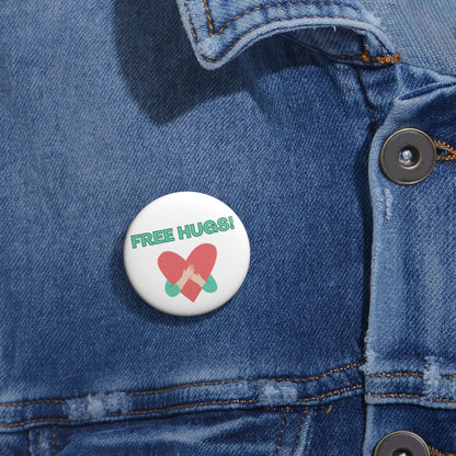 Spread warmth and kindness effortlessly with these Free Hugs Pin Buttons. Perfect for brightening someone's day, they offer a simple way to invite connection and comfort.