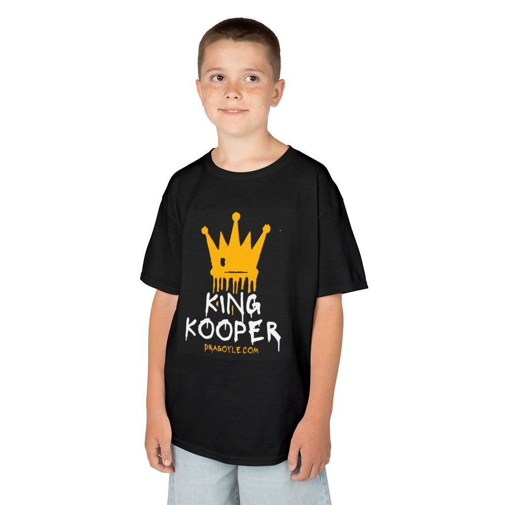Kids Black Heavy Cotton™ Tee - King Kooper