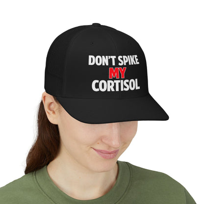 Adjustable "Don’t Spike My Cortisol" Snapback Pre-curved Cap
