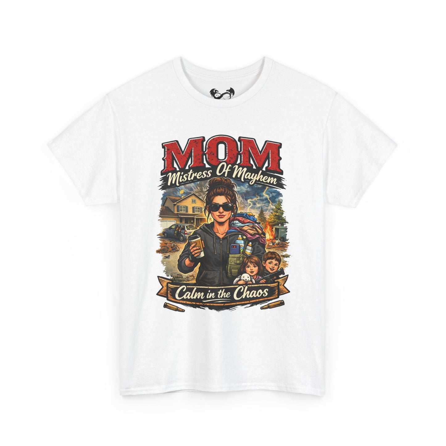 M.O.M. Mistress of Mayhem at Home Comfortable Cotton T-Shirt