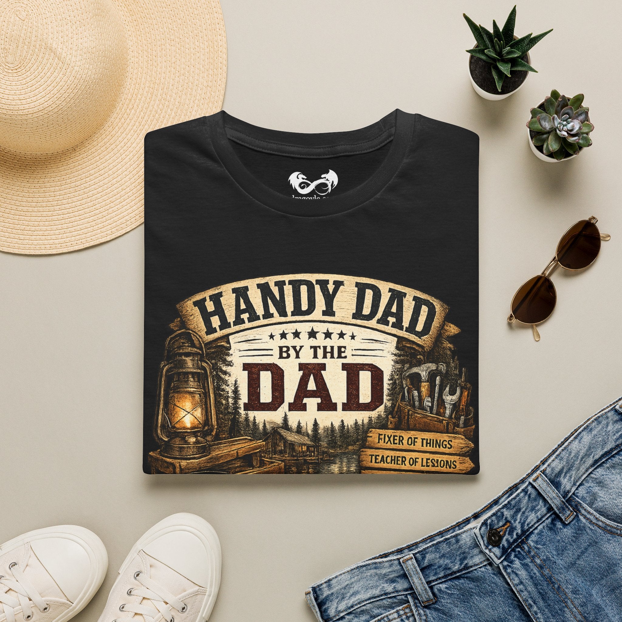 Handyman Dad Making Life Better Comfortable Cotton Graphic T-Shirt