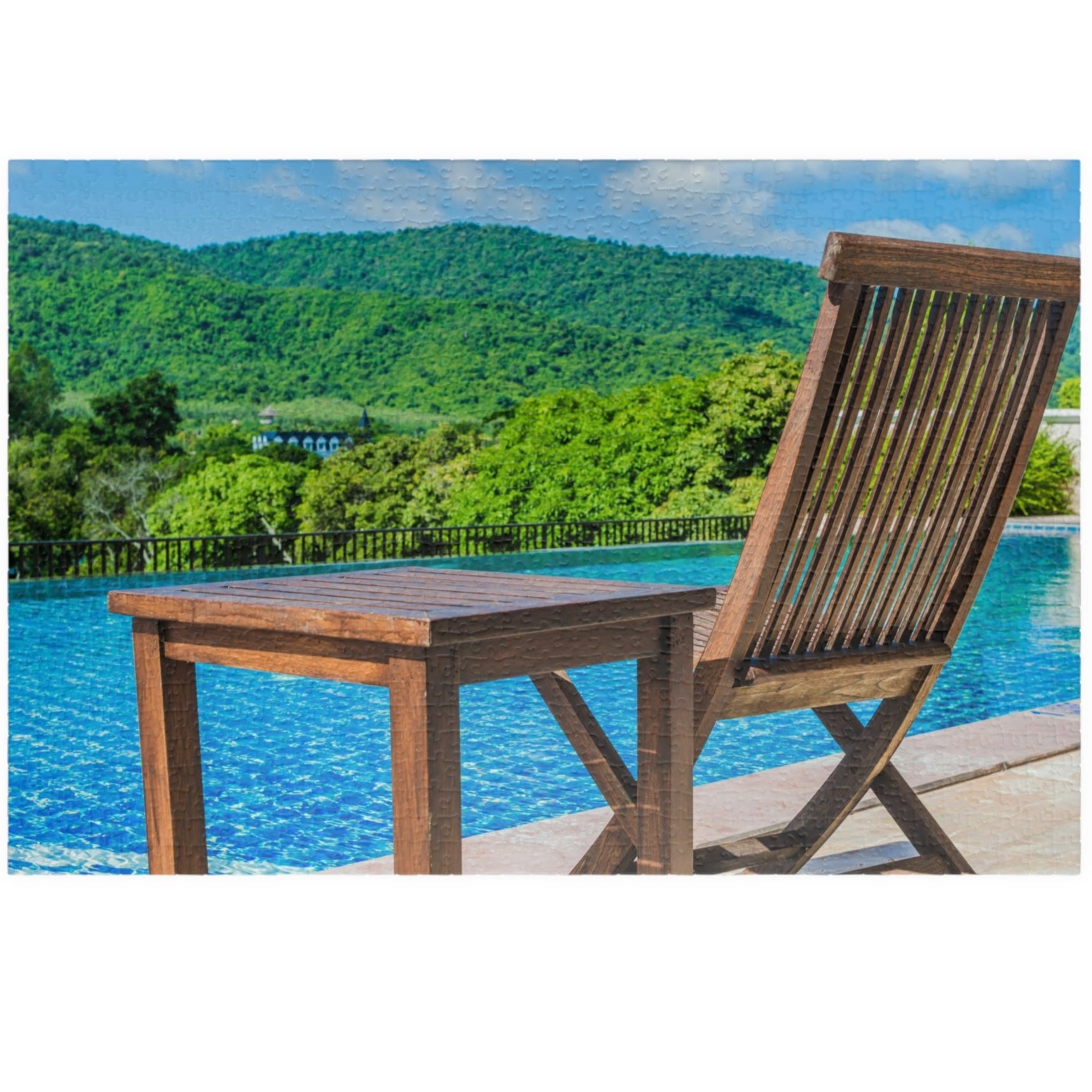 Sit back, relax, and puzzle your day away with our Sitting Around The Pool Puzzle. With 110 to 1014 pieces, this puzzle will keep you entertained for hours. Perfect for a lazy day by the pool or a fun night in, this puzzle is a must-have for any puzzle-lover!