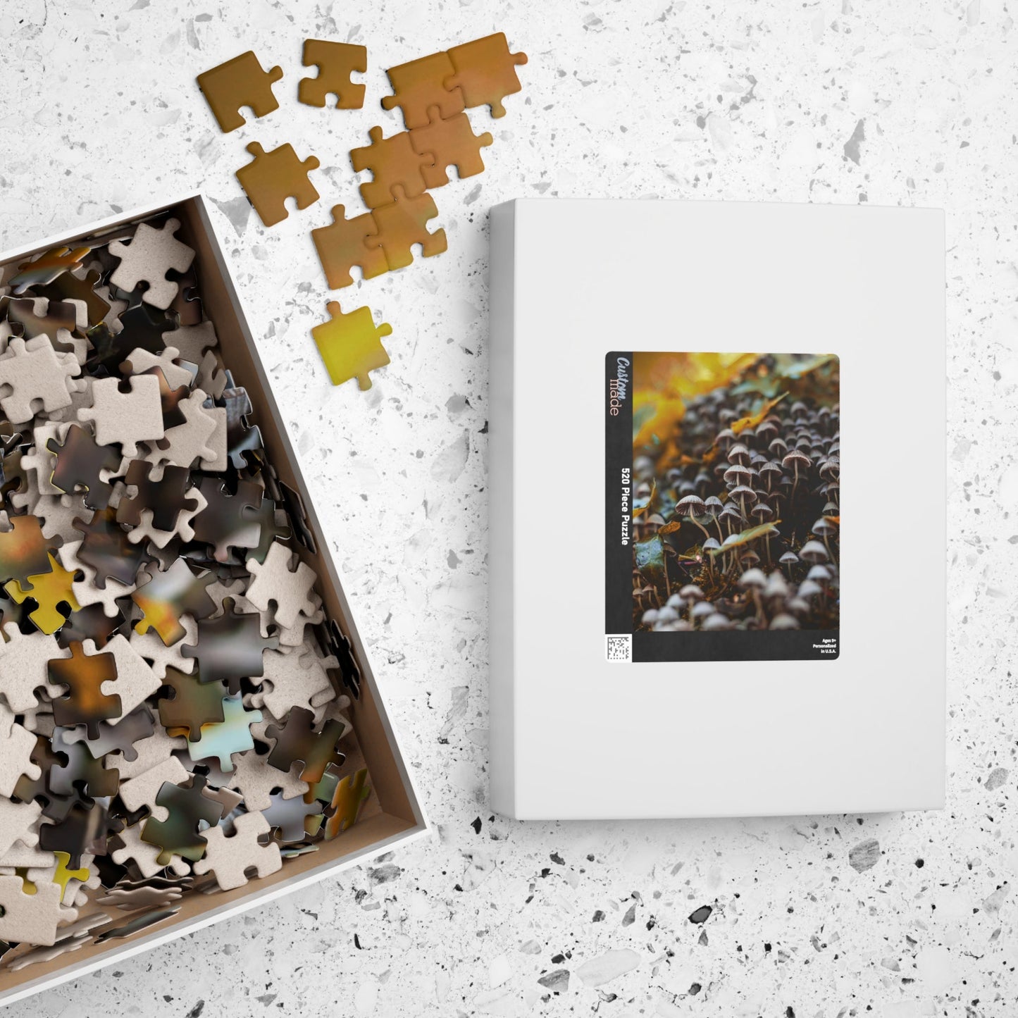 Unravel the beauty of nature with our Multiple Wild Mushrooms Puzzle. With a range of pieces from 110 to 1014, this puzzle will challenge and captivate puzzle enthusiasts. Featuring a variety of wild mushrooms, let your mind escape to the whimsical world of nature while creating a stunning masterpiece.