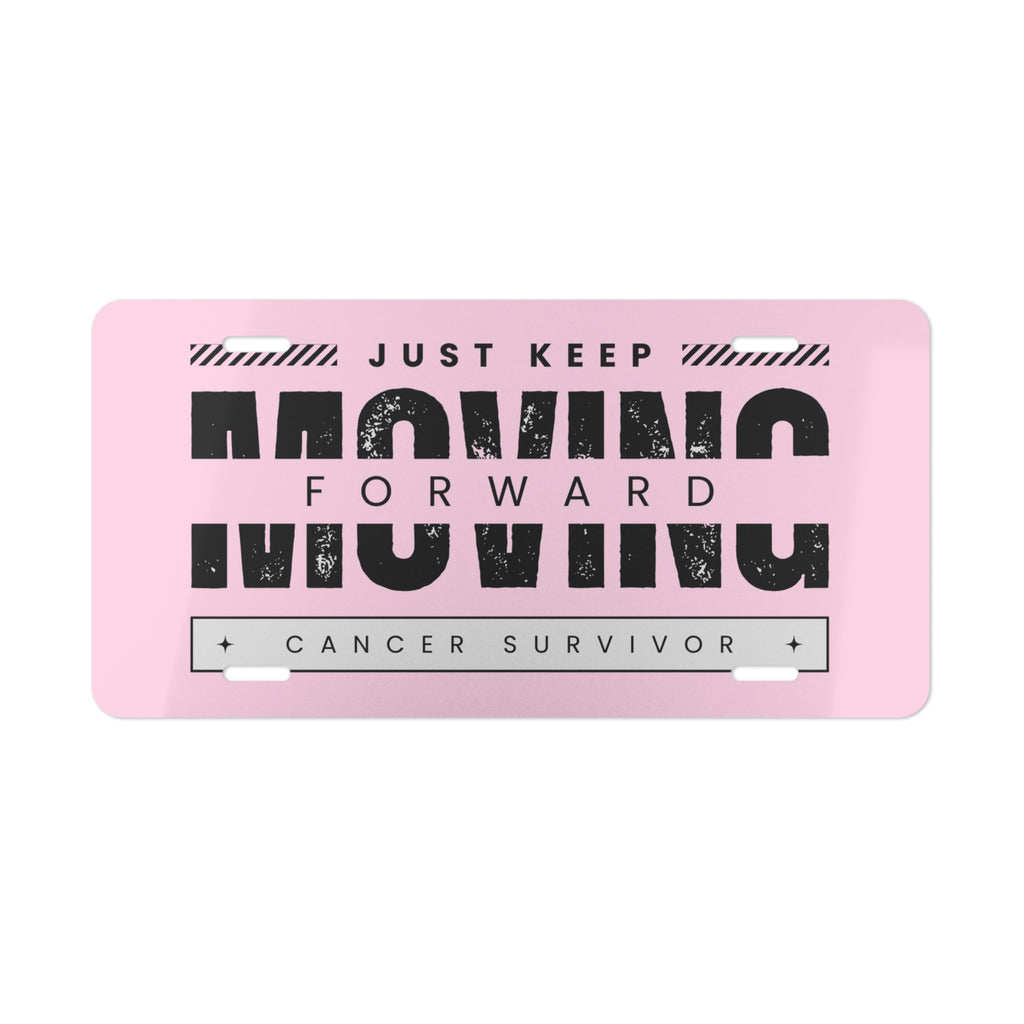 Pink Cancer Survivor License Plate