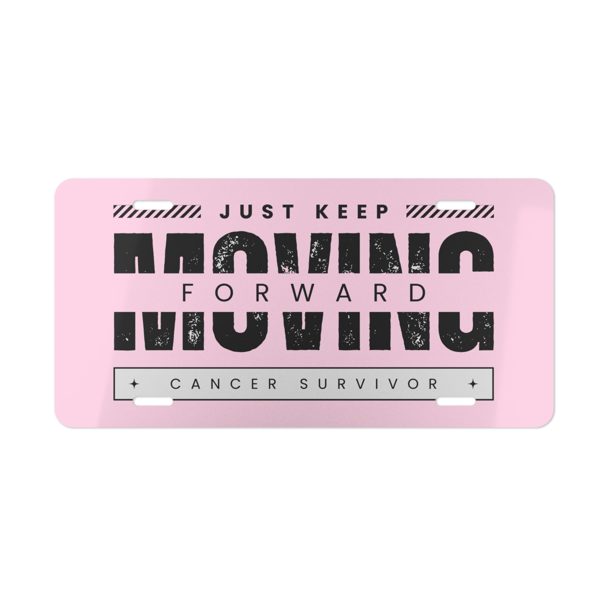 Pink Cancer Survivor License Plate