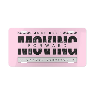 Pink Cancer Survivor License Plate