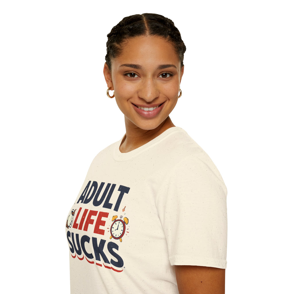 Adult Life Sucks Lightweight Comfortable 100% Spun Cotton Tee