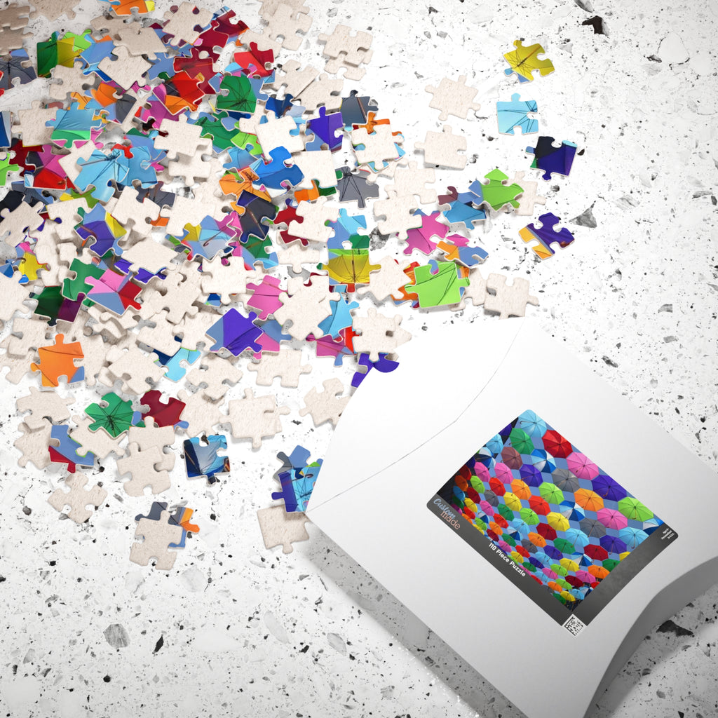 Piece together fun on rainy days with our quirky Colorful Umbrella's Puzzle! With 110 to 1014 pieces, this puzzle will keep you entertained for hours. Perfect for all ages, this colorful puzzle makes for a great addition to your rainy day activities.