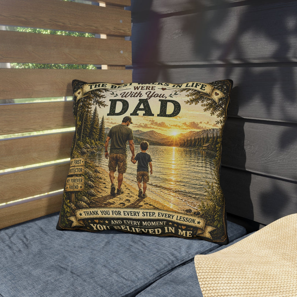 Blessings In Life With Son Scenic Timeless Father’s Day Pillow
