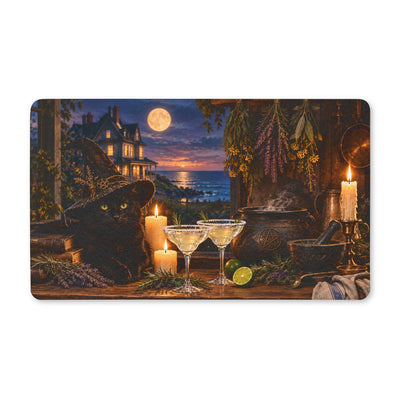 Magical Midnight Margarita Halloween Scene Welcome Mat