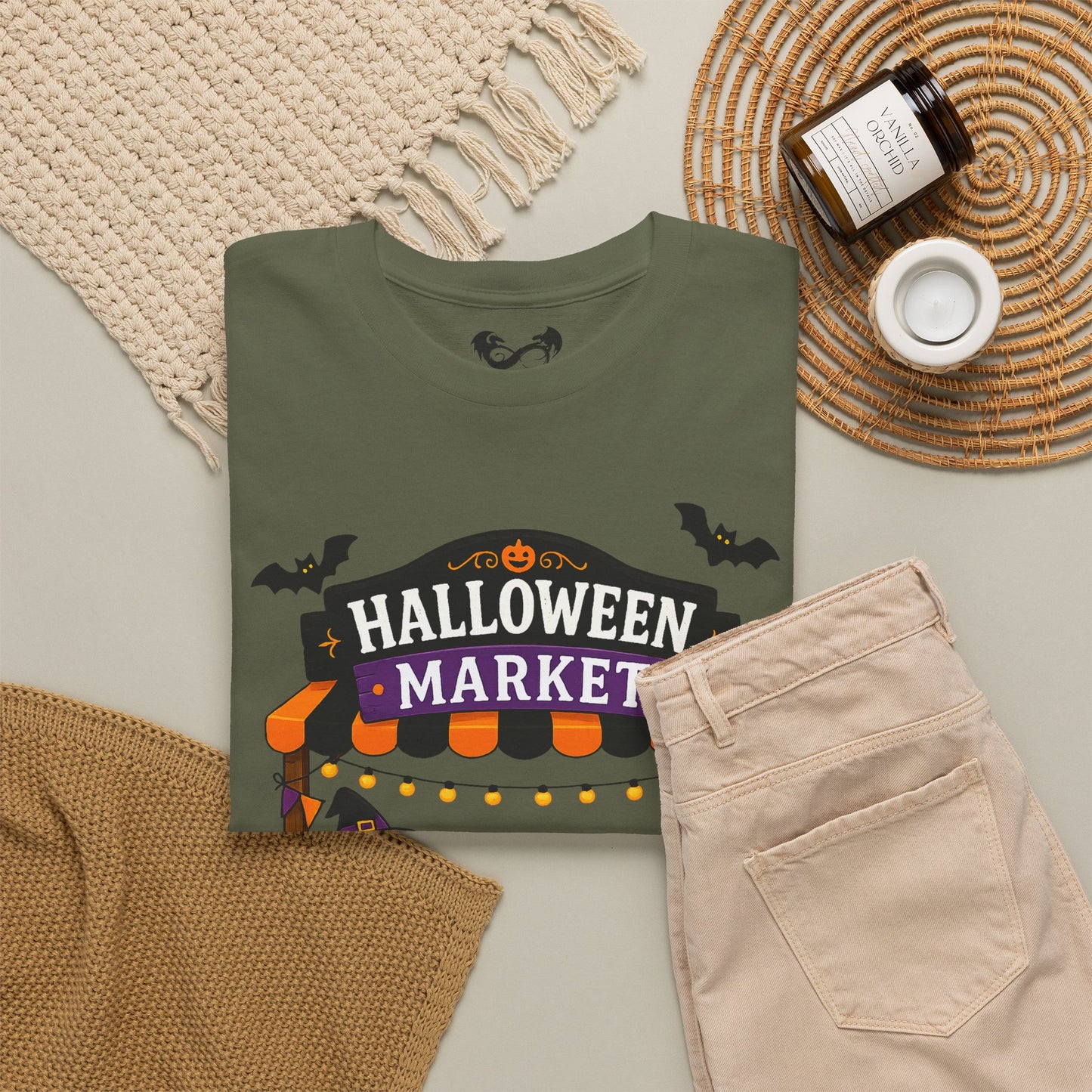Halloween Market Comfortable Cotton T-Shirt