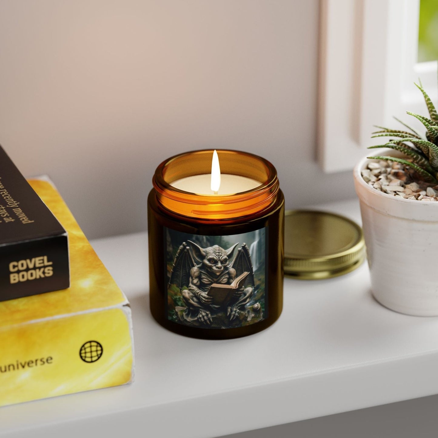 Transform your reading space into a cozy oasis with our Reading Gargoyle Scented Candles. Available in 4oz and 9oz, each candle features a unique scent that will enhance your reading experience and create a relaxing atmosphere. 