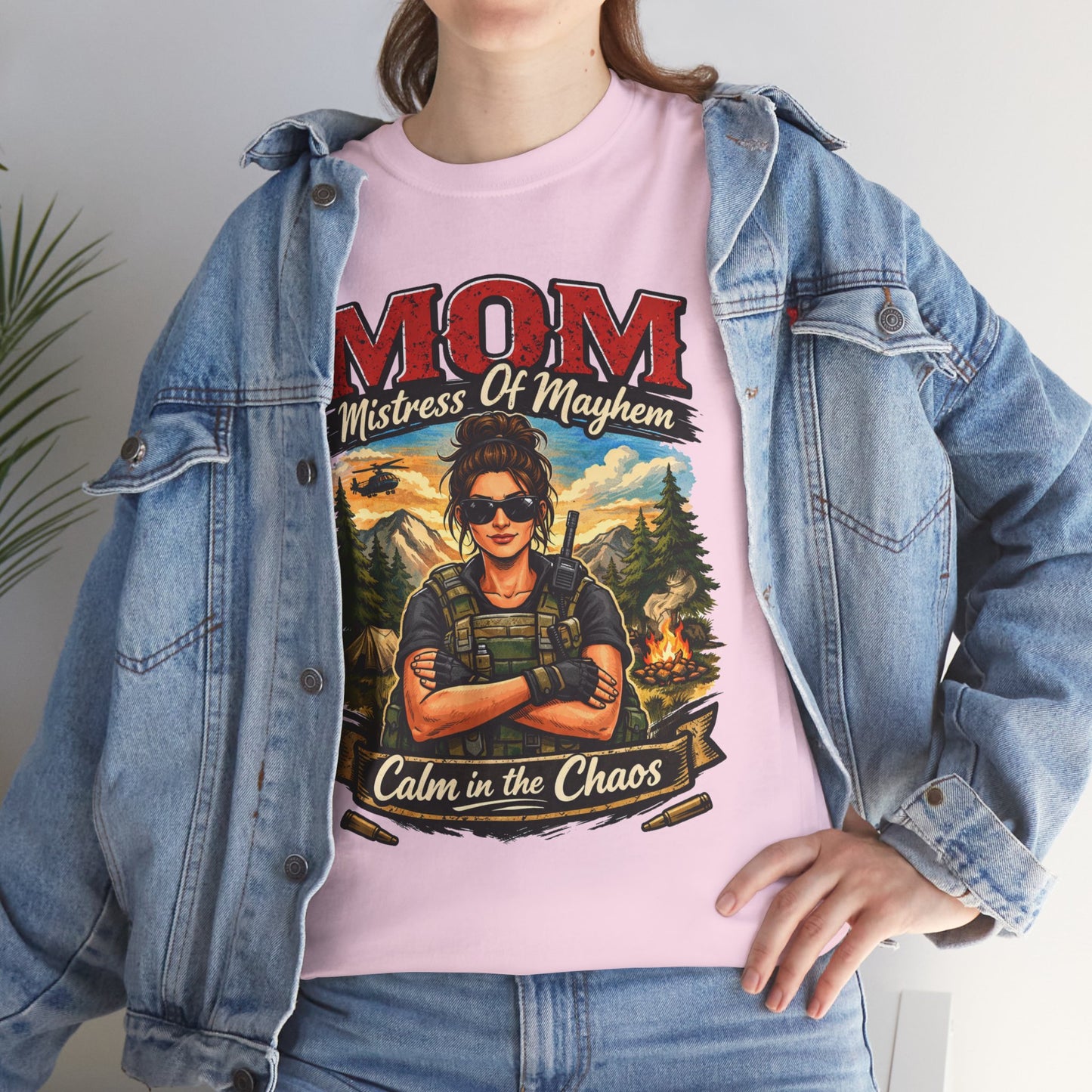 M.O.M. Mistress of Mayhem Outside Comfortable Cotton T-Shirt