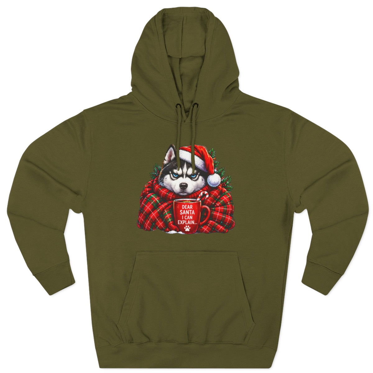 Santa I Can Explain Christmas Dog Thick Pullover Hoodie
