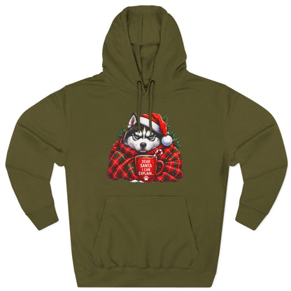Santa I Can Explain Christmas Dog Thick Pullover Hoodie
