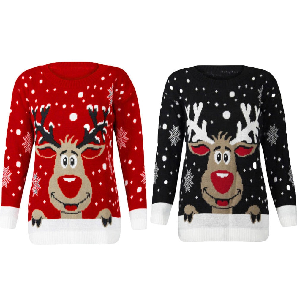 Brighten up the holiday season with the Christmas Reindeer Printed O-Neck Sweater! This festive sweater has been crafted with a cozy cotton blend fabric, featuring a beautiful reindeer print that will make you feel the joy of Christmas. Make this season one to remember with the perfect sweater!