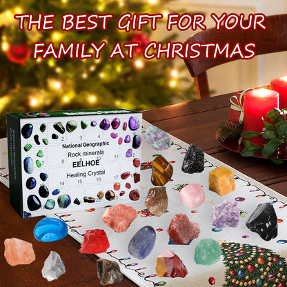 24 Grid Healing Crystals & Gemstones Gift Box