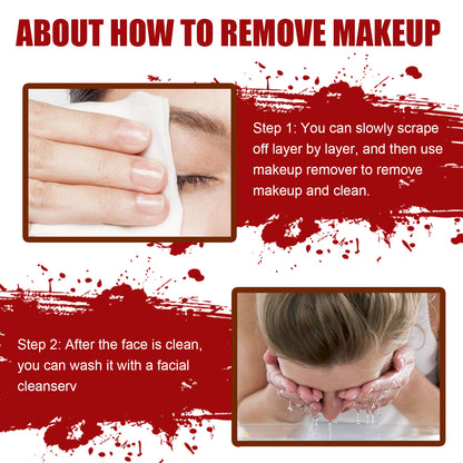 Unleash your daring side this Halloween with our SFX Halloween Wound Makeup Kit. Designed to create realistic wounds and injuries, this kit is perfect for adding spine-chilling detail to your costume. Easy to apply and blend, it lets you craft everything from fresh cuts to deep gashes, enhancing your look with professional-grade effects. Make your Halloween unforgettable with wounds that thrill and impress.