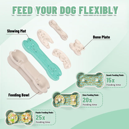 This bowl is designed to help reduce the risk of choking for large dogs by slowing down their eating pace. The unique grooved design promotes healthier digestion and a feeling of fullness, while also preventing bloating and overeating.