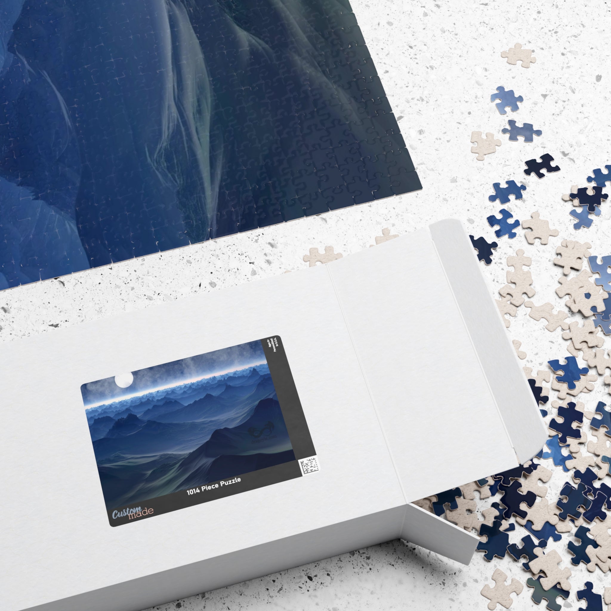 Experience the beauty of the night sky with our Blue Moon Landscape Puzzle. With 110 to 1014 pieces, this puzzle will challenge and delight any puzzle enthusiast. Piece together a stunning landscape with a breathtaking blue moon as the centerpiece.