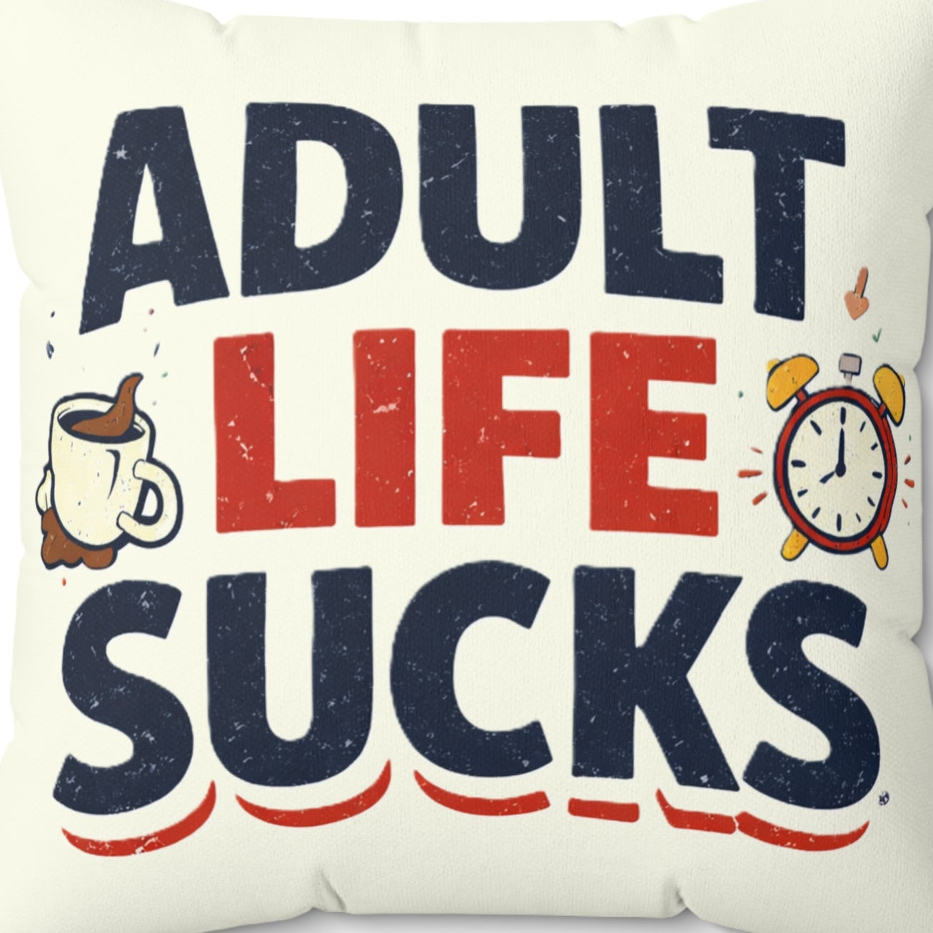 Sometimes adulting feels overwhelming, and that's completely okay. This throw pillow offers a lighthearted way to acknowledge life's challenges while adding comfort to your space. 