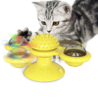 Entice your cat's natural curiosity with our Interactive Windmill Cat Toy! With a rotating windmill and detachable toy, your cat will stay entertained for hours. This interactive toy promotes mental stimulation and physical activity, keeping your furry friend happy and healthy. Upgrade your cat's playtime with our stimulating toy today!