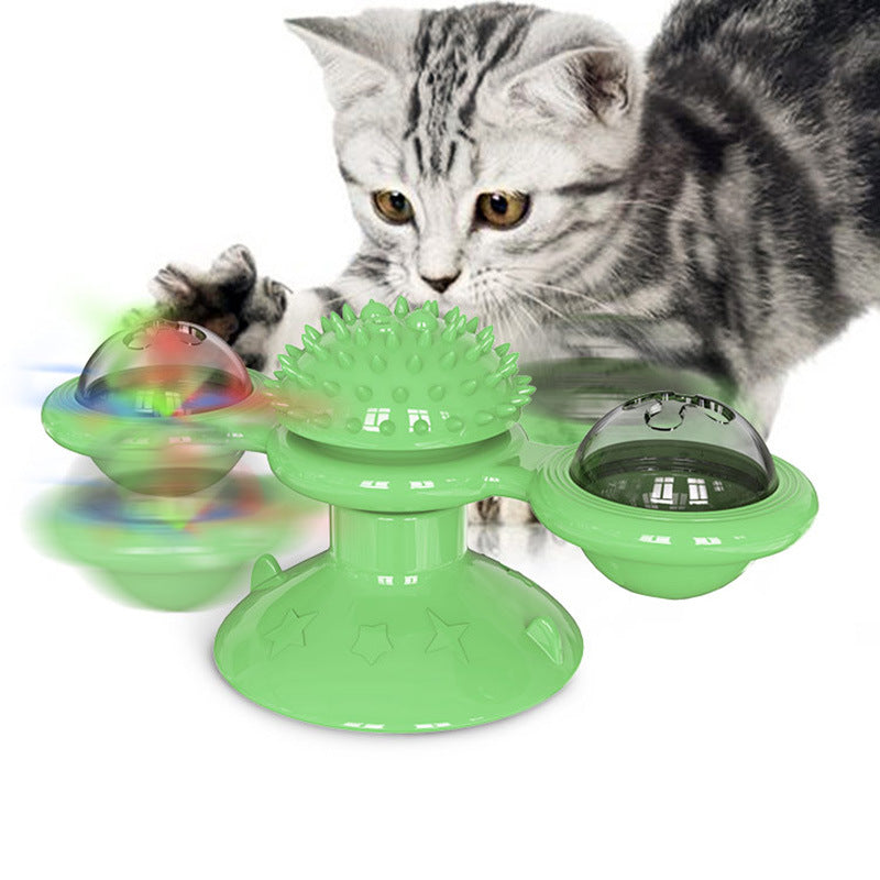 Entice your cat's natural curiosity with our Interactive Windmill Cat Toy! With a rotating windmill and detachable toy, your cat will stay entertained for hours. This interactive toy promotes mental stimulation and physical activity, keeping your furry friend happy and healthy. Upgrade your cat's playtime with our stimulating toy today!