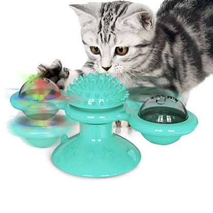 Entice your cat's natural curiosity with our Interactive Windmill Cat Toy! With a rotating windmill and detachable toy, your cat will stay entertained for hours. This interactive toy promotes mental stimulation and physical activity, keeping your furry friend happy and healthy. Upgrade your cat's playtime with our stimulating toy today!