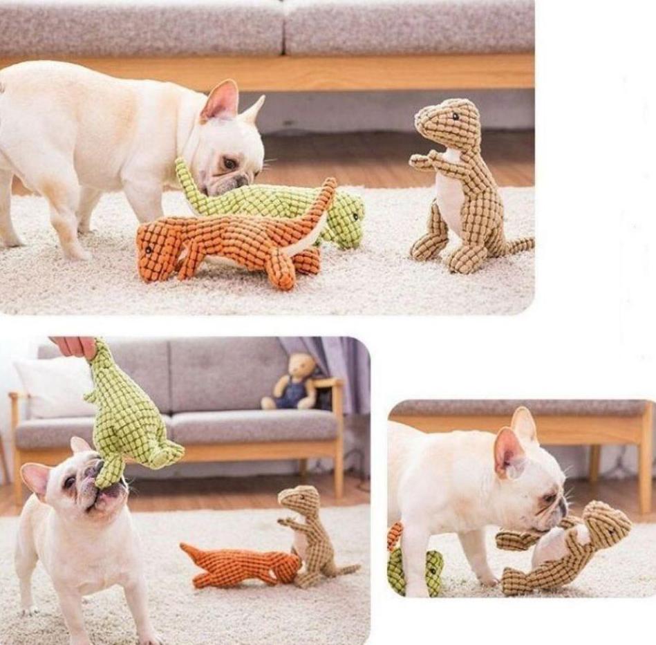 Introduce your pets new favorite furry friend to the thrill of the chase with our Cotton Pet Dinosaur Toy! Made of soft, durable cotton, this toy is perfect for interactive play and will provide hours of entertainment. Say goodbye to boredom and hello to a happy pet!