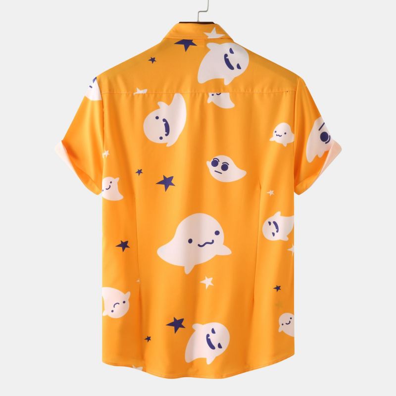 Get into the spooky season with our Halloween Orange Boo Short Sleeve Shirt! Made with high-quality fabric, this shirt is perfect for any Halloween party or trick-or-treating adventure