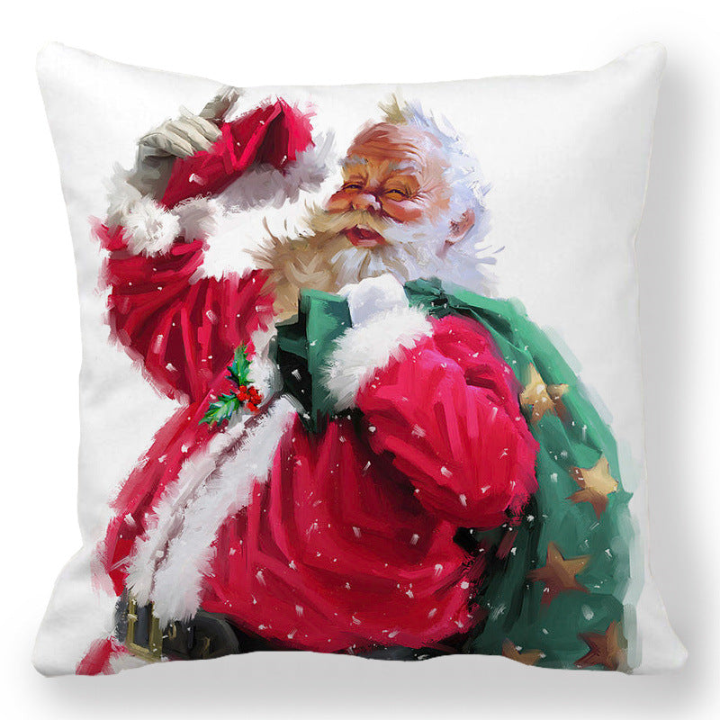 d792b15f0e6da9e2cb6db89fc7ee5261  Transform your living space into a luxurious holiday wonderland with our Christmas Oil painting Peach Skin Plush Pillowcase. Made from premium materials, this pillowcase features a stunning oil painting design that adds an elegant touch to any room. 