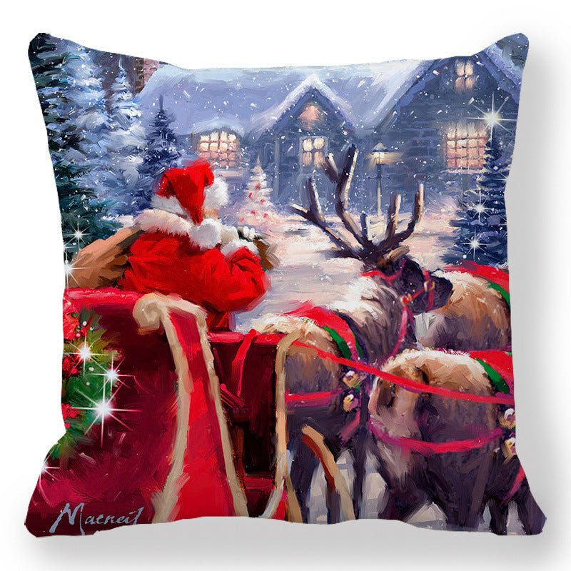 452043081665d73a7af9e9f3d951971b Transform your living space into a luxurious holiday wonderland with our Christmas Oil painting Peach Skin Plush Pillowcase. Made from premium materials, this pillowcase features a stunning oil painting design that adds an elegant touch to any room. 