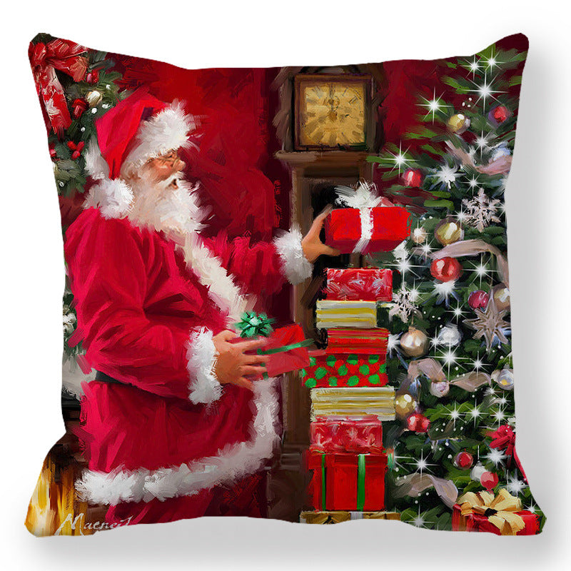 5f1e38844b432993f50b5a289040046e  Transform your living space into a luxurious holiday wonderland with our Christmas Oil painting Peach Skin Plush Pillowcase. Made from premium materials, this pillowcase features a stunning oil painting design that adds an elegant touch to any room. 